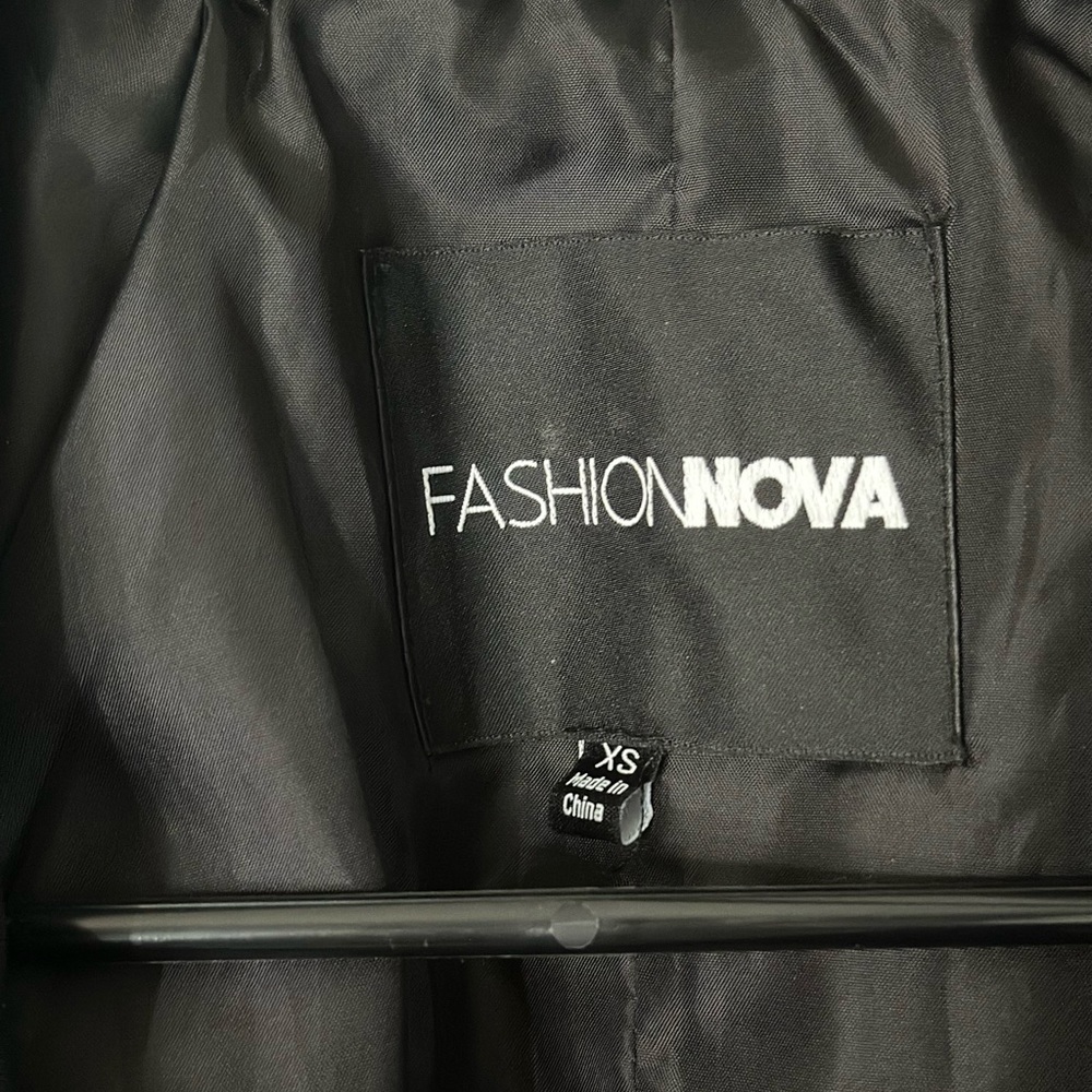 Faux Leather Belted Coat - Picture 4 of 5